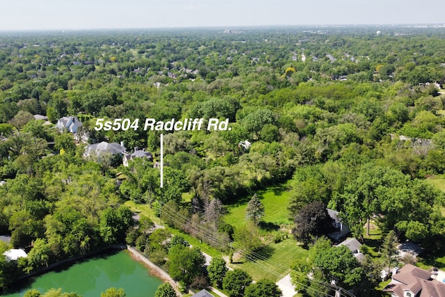 5S504 Radcliff Rd, Naperville, IL 60563 - bird's eye view of a forest and a nearby body of water