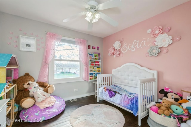 980 Brush Hill Ln, Lake Zurich, IL 60047 - bedroom featuring wood finished floors, a ceiling fan, and baseboards