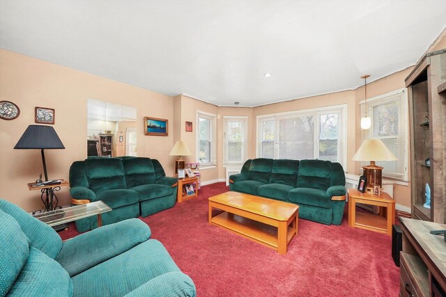 view of carpeted living room