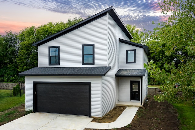 view of front of house featuring a garage