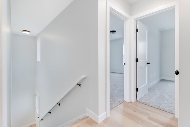 hallway featuring light hardwood / wood-style flooring