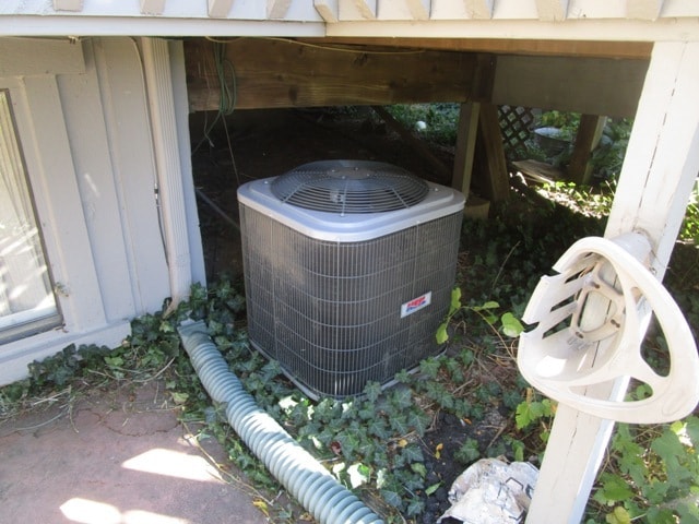 exterior details featuring central AC unit