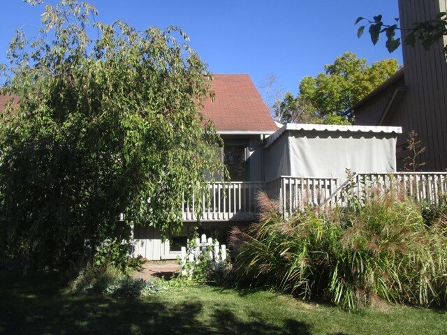 view of yard with a deck