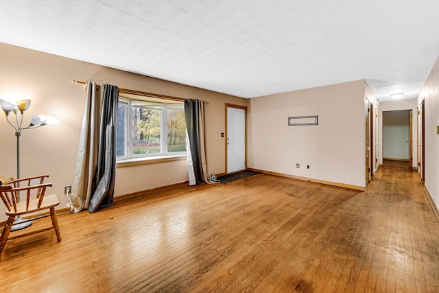 interior space with light hardwood / wood-style floors