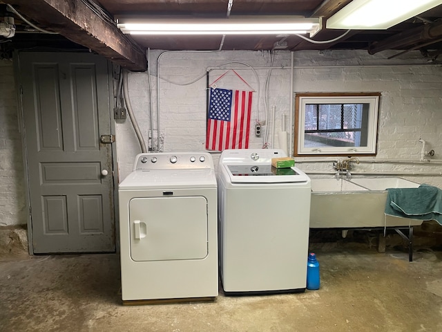 washroom featuring separate washer and dryer