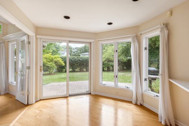 entryway featuring light hardwood / wood-style floors