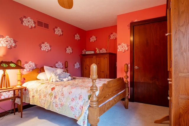 view of carpeted bedroom