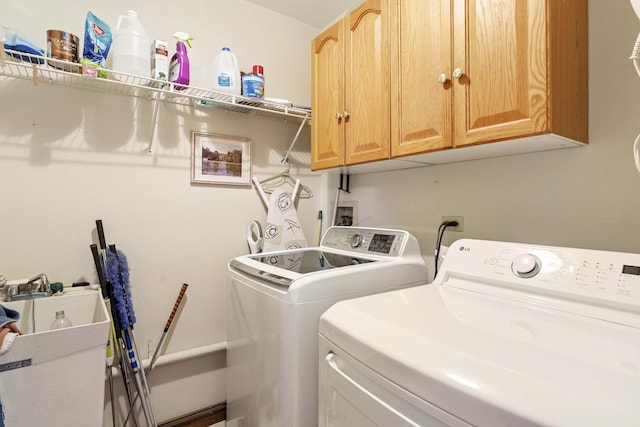 2708 Lake Shore Dr Unit 1, Joliet, IL 60431 - washroom with cabinet space and washing machine and dryer