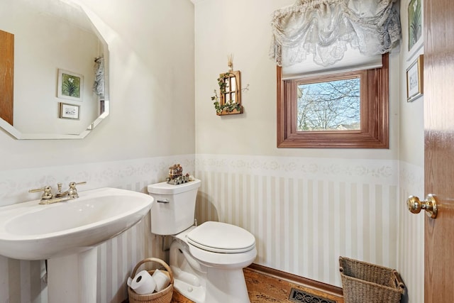 2708 Lake Shore Dr Unit 1, Joliet, IL 60431 - half bathroom with toilet and a sink