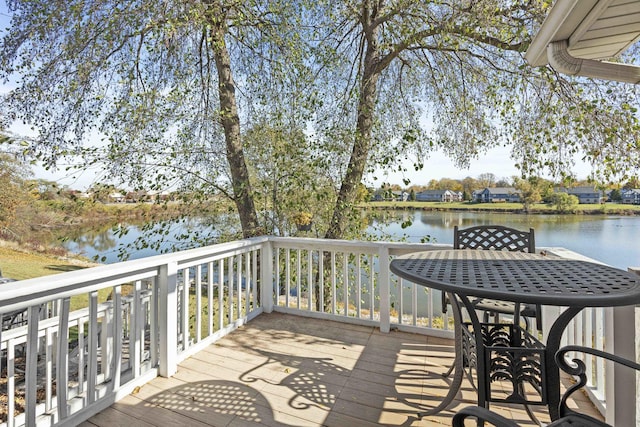 2708 Lake Shore Dr Unit 1, Joliet, IL 60431 - wooden terrace with a water view