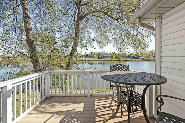 2708 Lake Shore Dr Unit 1, Joliet, IL 60431 - deck featuring a water view