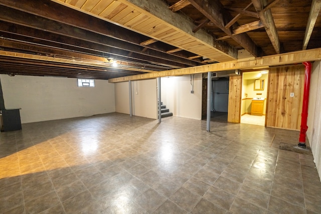 view of basement