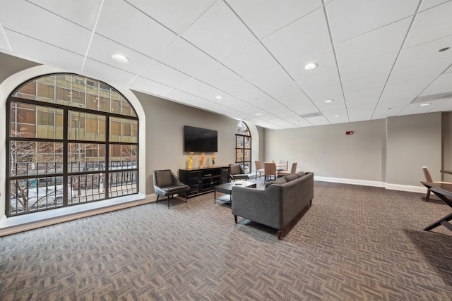 view of carpeted living room