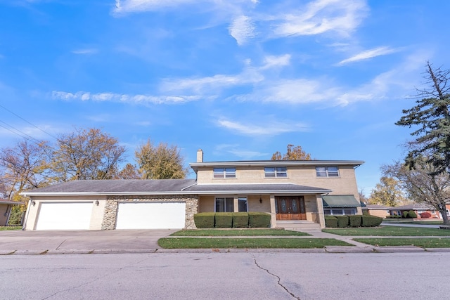 front facade featuring a garage