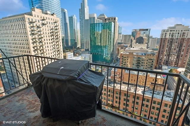 balcony with a grill