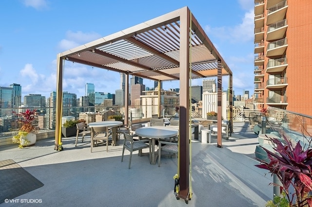 view of patio / terrace with a pergola