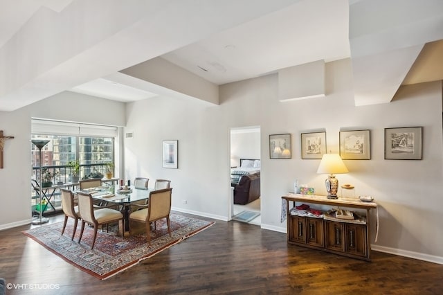 dining room featuring dark hardwood / wood-style floors