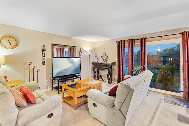 view of carpeted living room