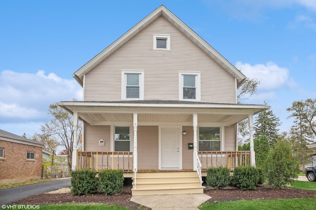 view of front of house with a porch