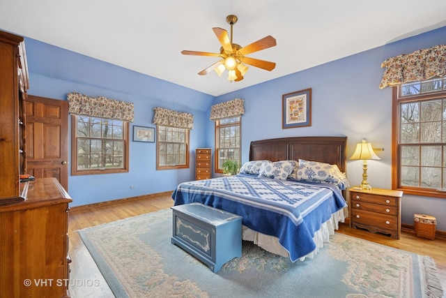 2418 Bennington Ln, Mchenry, IL 60050 - bedroom featuring wood finished floors, baseboards, and ceiling fan
