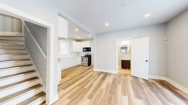 interior space featuring light hardwood / wood-style floors