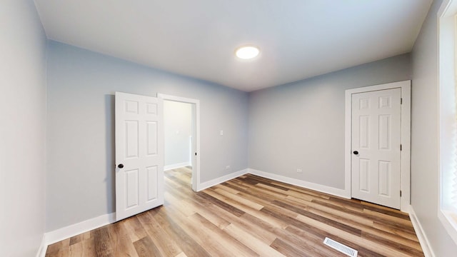 empty room featuring light hardwood / wood-style flooring