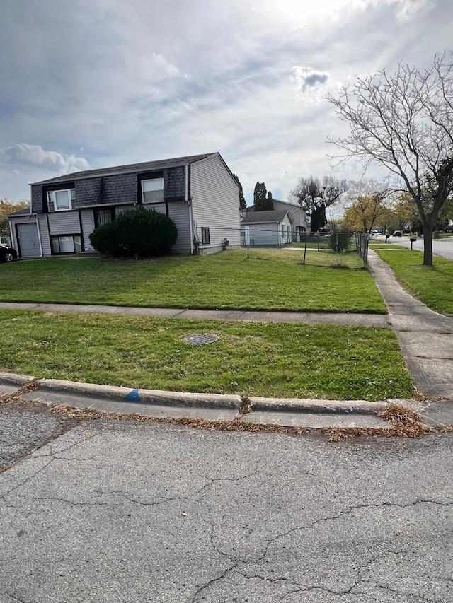 view of home's exterior featuring a lawn