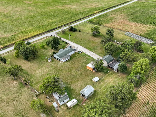 aerial view with a rural view