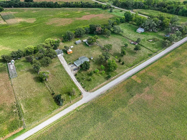 bird's eye view with a rural view