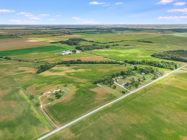 aerial view featuring a rural view