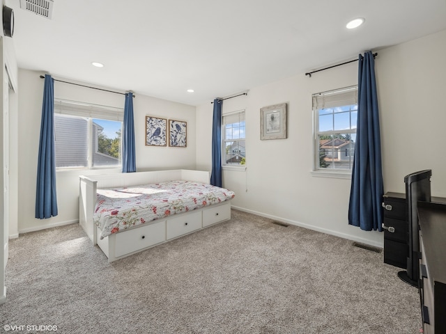 view of carpeted bedroom