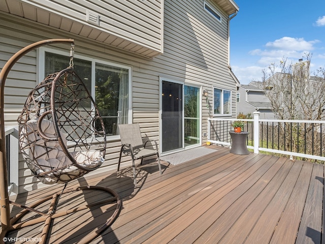 view of wooden deck