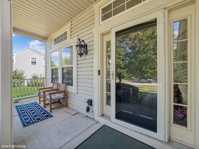 exterior space with covered porch