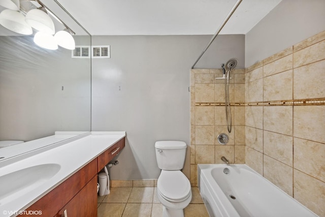 474 N Lake Shore Dr Unit 3303, Chicago, IL 60611 - full bathroom with toilet, vanity, tile patterned floors, and shower / washtub combination
