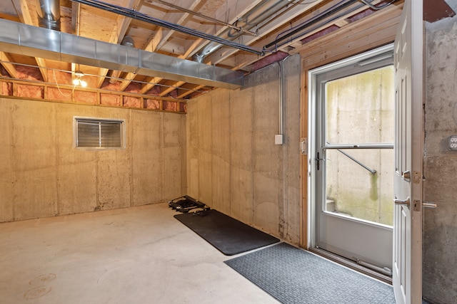 basement featuring a wealth of natural light