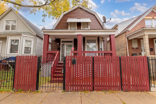 bungalow-style home with covered porch