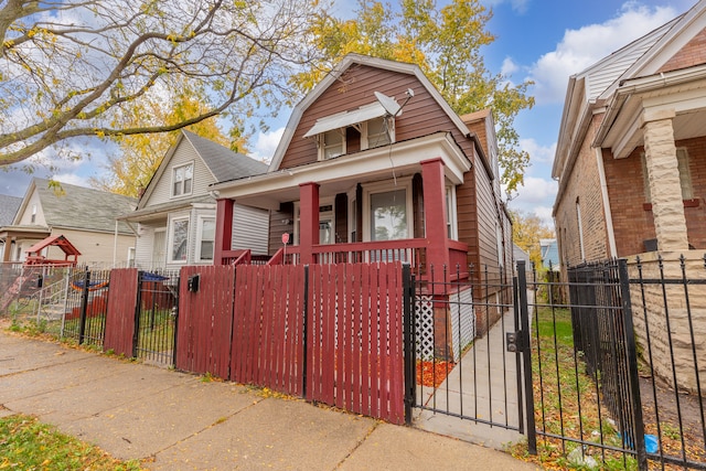 bungalow-style house featuring covered porch