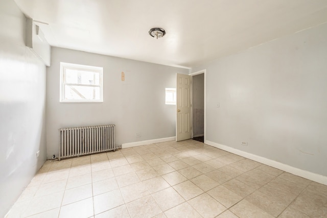 empty room with radiator heating unit