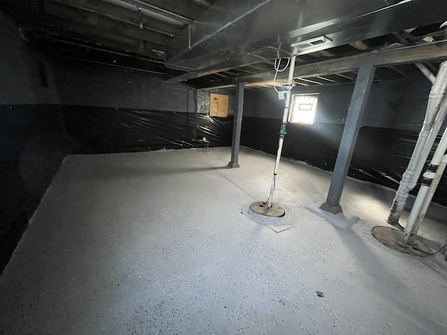 view of basement