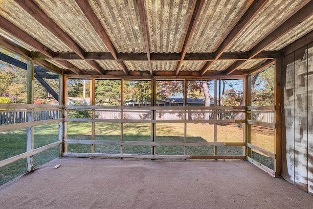 unfurnished sunroom featuring a healthy amount of sunlight