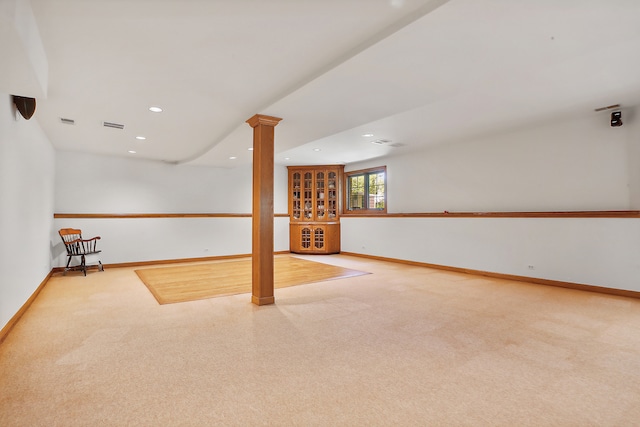 interior space with carpet flooring