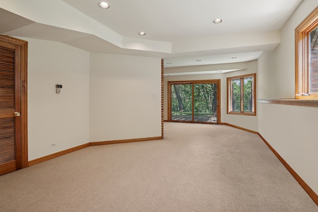 view of carpeted spare room