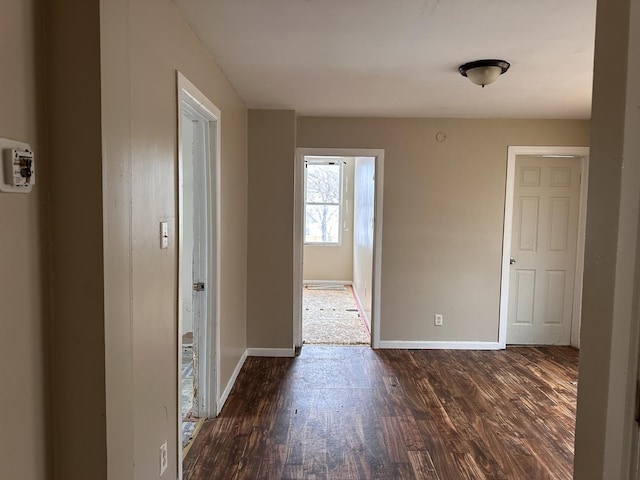 interior space featuring dark hardwood / wood-style floors