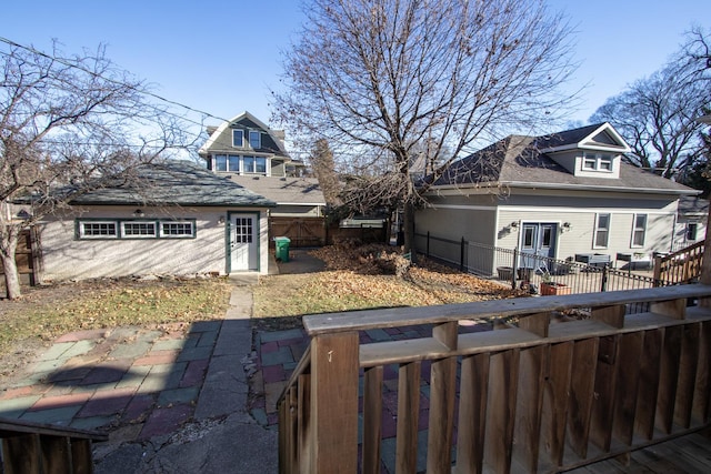 view of front of home with a patio area