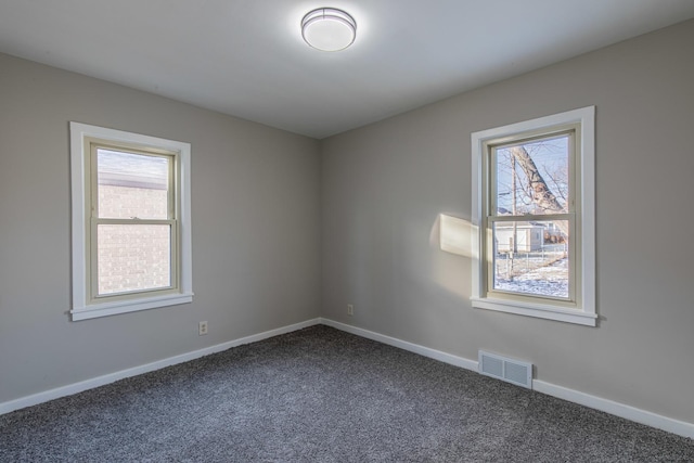 carpeted empty room with plenty of natural light