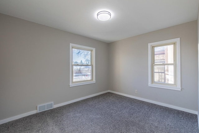 empty room with plenty of natural light and carpet