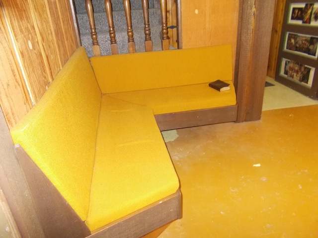 living room featuring concrete flooring