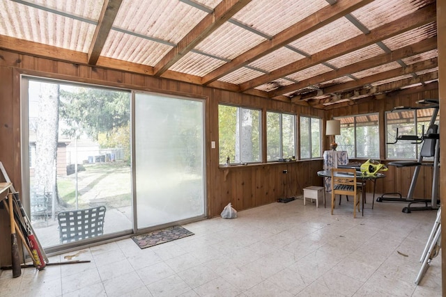 2206 W Lunt Ave, Chicago, IL 60645 - sunroom / solarium with wood walls and a hot tub