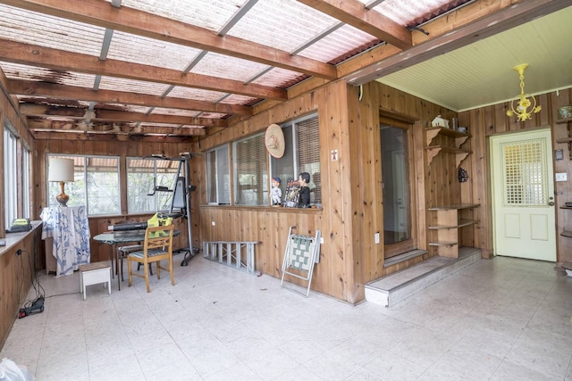 2206 W Lunt Ave, Chicago, IL 60645 - sunroom with beam ceiling