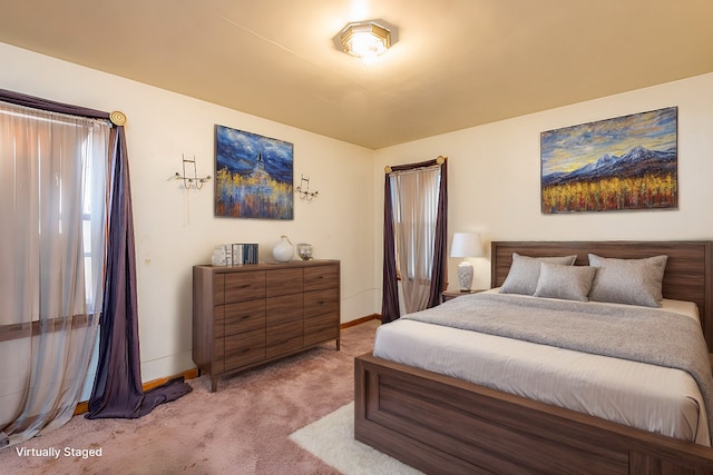 view of carpeted bedroom